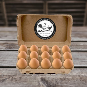 Chicken Eggs Farm Round Sticker