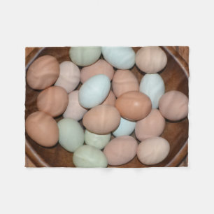 Chicken Eggs Fleece Blanket