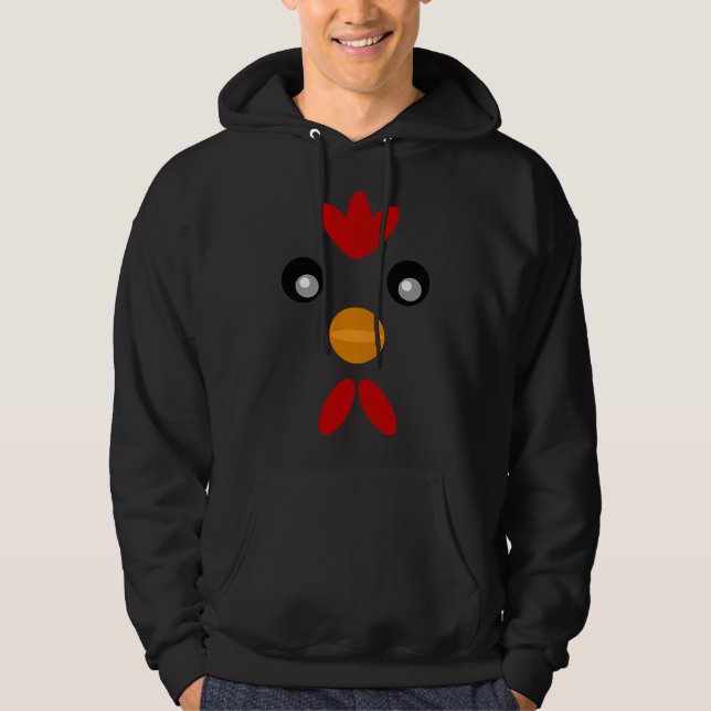 Chicken Face Cute Chick   Hoodie (Front)
