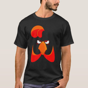 Chicken Face Funny Cute Animal Halloween Costume T-Shirt