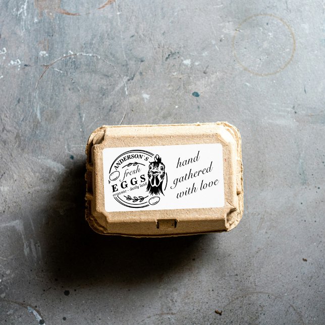 Chicken Family Farm Egg Carton Label (Chicken Family Farm Egg Carton Label)