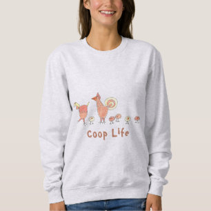 Chicken Family Illustrated Coop Life Sweatshirt