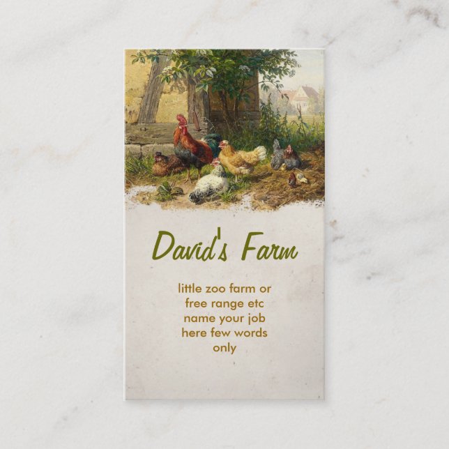 chicken farm business card (Front)