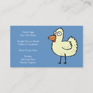 Chicken Farm - Chicks, Pullets, Broilers & Layers Business Card