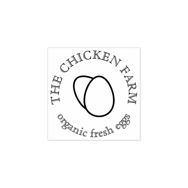 Chicken Farm Egg Rubber Stamp (Imprint)