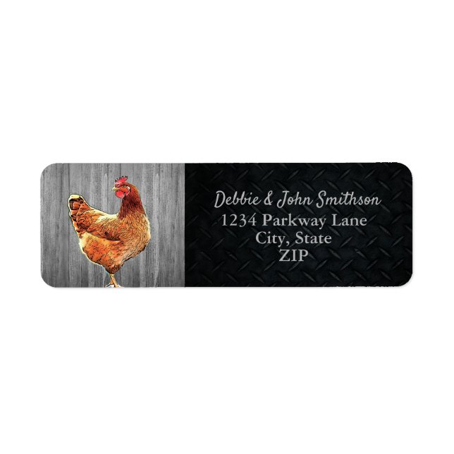 Chicken Farm Free Range Hobby Farm Return Address (Front)