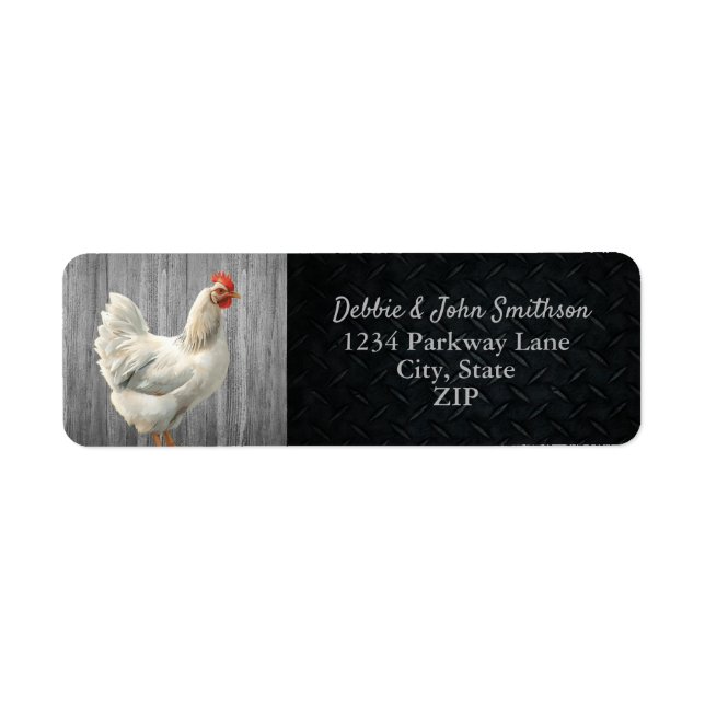 Chicken Farm Free Range Hobby Farm Return Address (Front)