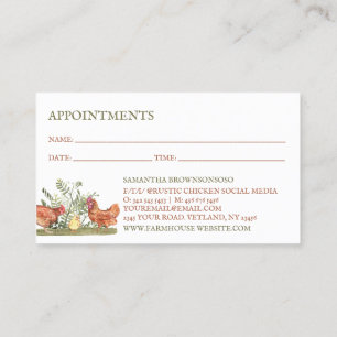 Chicken Farm Fresh Eggs appointments Business Card