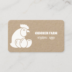 Chicken farm fresh eggs business card