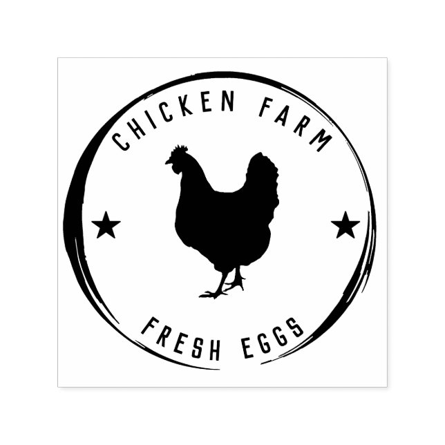Chicken Farm Fresh Eggs Country Hen Self-inking St Self-inking Stamp (Design)