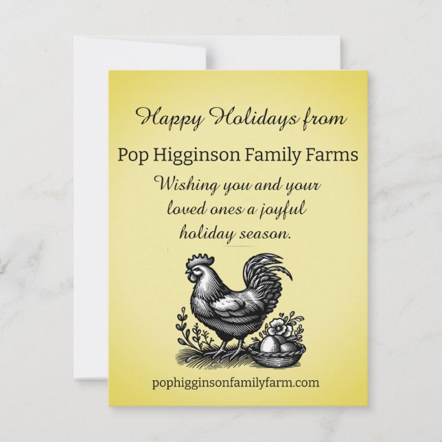 Chicken Farm Holiday Card (Front)