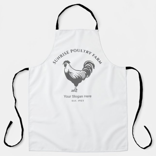 Chicken Farm House All-Over Print Apron (Front)