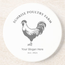 Chicken Farm Sandstone Coaster