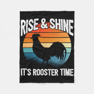 Chicken Farmer And Chicken Lover - Rooster  Fleece Blanket