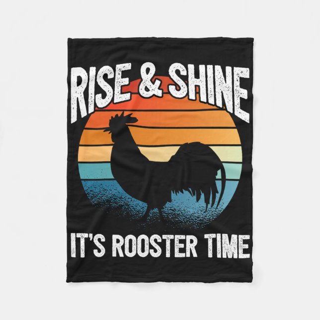 Chicken Farmer And Chicken Lover - Rooster  Fleece Blanket (Front)