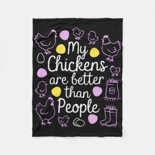 Chicken Farmer Country Life Homestead Lover Fleece Blanket