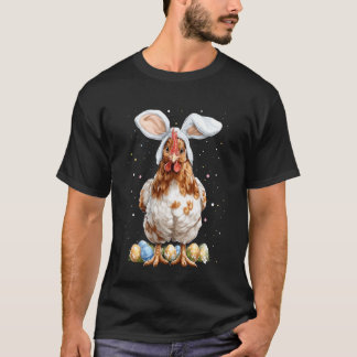 Chicken Farmer Farm Rooster Easter Rabbit Eggs Bun T-Shirt