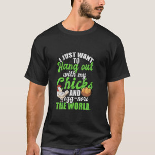 Chicken Farmer Grower Backyard Flock Egg Hen  T-Shirt