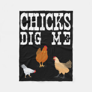 Chicken Farmer Shirt Funny Chicks Dig Me Farming G Fleece Blanket