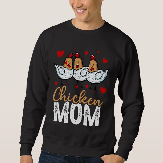 Chicken Farmer Woman Rooster   Sweatshirt (Front)