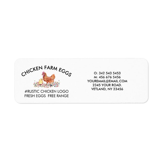 Chicken Farmhouse Agriculture Fresh Eggs (Front)