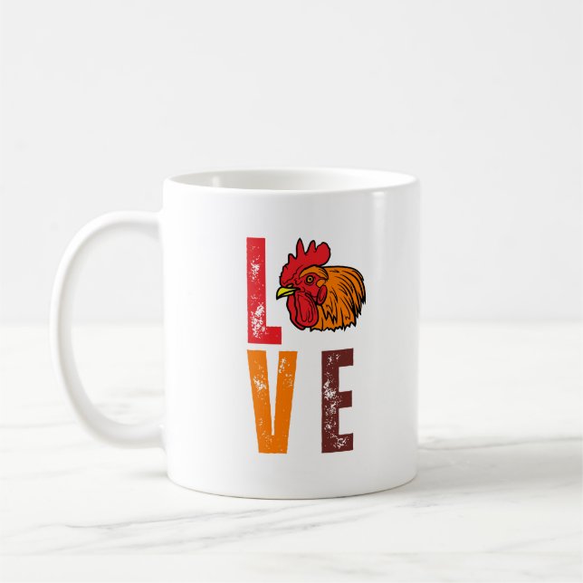 Chicken Farming - Hen Rooster Lover Chicken Farmer Coffee Mug (Left)