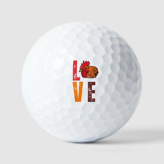 Chicken Farming - Hen Rooster Lover Chicken Farmer Golf Balls (Front)