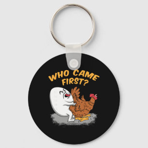 Chicken Farming - Who Came First Poultry Farmer Gi Key Ring