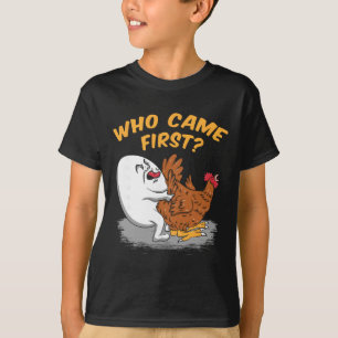 Chicken Farming - Who Came First Poultry Farmer Gi T-Shirt