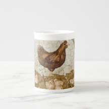 Chicken Farmyard Bone China Mug