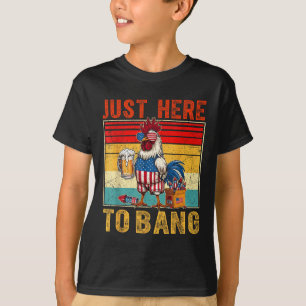 Chicken Fireworks 4th Of July Here To Bang Retro A T-Shirt