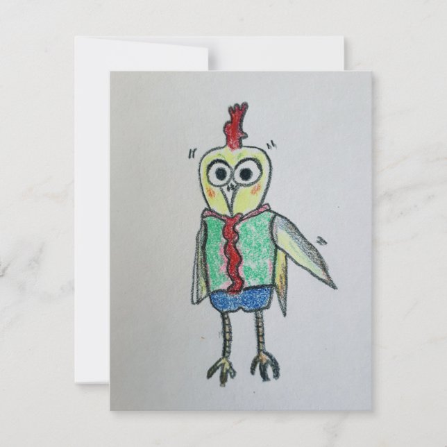 Chicken Flat Thank You Card (Front)