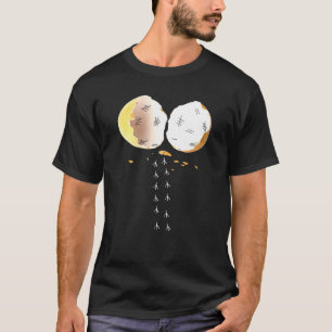 Chicken Footprints Leaving Cracked Egg T-Shirt