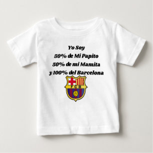Chicken for babies and children with Barcelona fan Baby T-Shirt