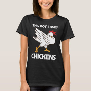   Chicken For Boys Kids Poultry Rooster Egg   T-Shirt