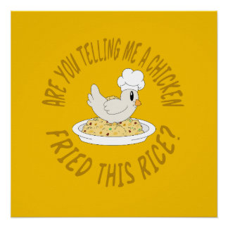Chicken fried rice Glossy Poster