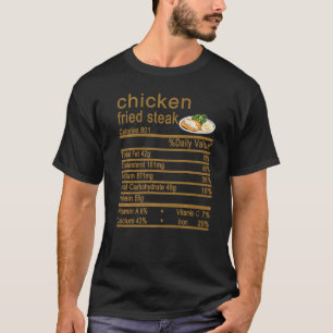 Chicken Fried Steak Nutrition Facts Label Thanksgi T-Shirt