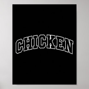 Chicken Funny Athletic Lettering Costume Animal Lo Poster