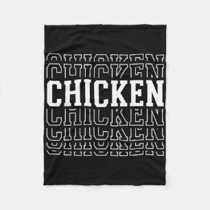 Chicken Funny Layered Text Pet Owner Farmer Fleece Blanket