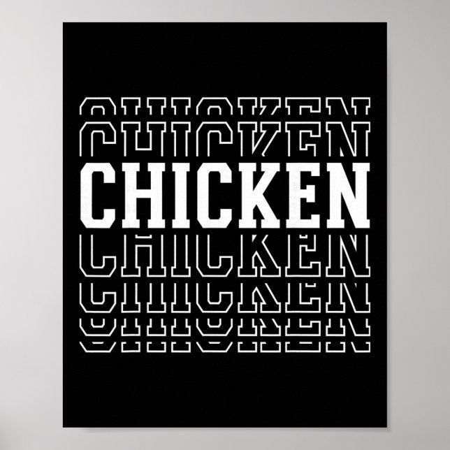 Chicken Funny Layered Text Pet Owner Farmer  Poster (Front)