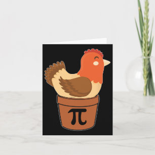 Chicken Funny Maths Engineer Nerd Birthday Gift Pi Card