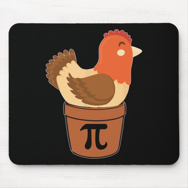 Chicken Funny Maths Engineer Nerd Birthday Gift Pi Mouse Pad (Front)
