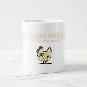 Chicken Game Don't Look At The Chicken Funny Chick Large Coffee Mug