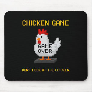 Chicken Game Don't Look At The Chicken Funny Chick Mouse Pad