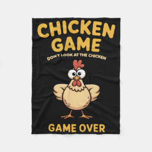 Chicken Game Dont Look At The Chicken Gameover Pou Fleece Blanket