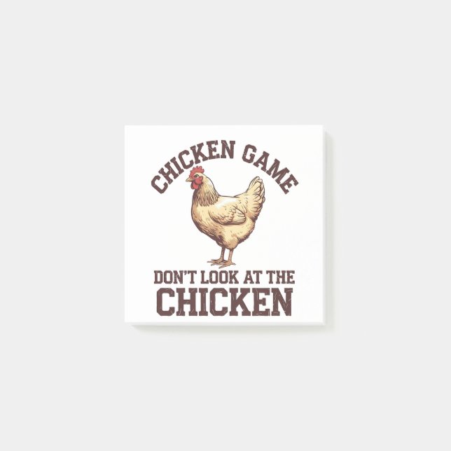 Chicken game don't look at the chicken post-it notes (Front)