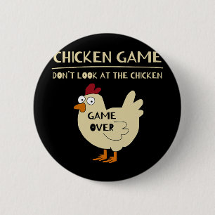 Chicken Game Funny Chicken  6 Cm Round Badge
