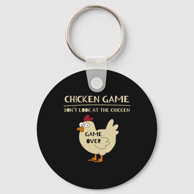 Chicken Game Funny Chicken  Key Ring (Front)