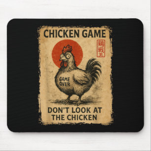 Chicken Game Funny Japanese Boys Girls Womens Mens Mouse Pad