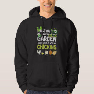 Chicken Garden Gardening For Men Women Gardener Hoodie
